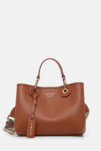 Kabelka Emporio Armani hnedá farba