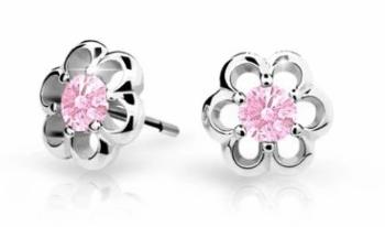 Cutie Jewellery Detské náušnice z bieleho zlata C1947-30-X-2 ružová