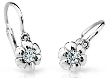 Cutie Diamonds Detské náušnice z bieleho zlata Kvietky s briliantmi DC2151-10-00-X-2
