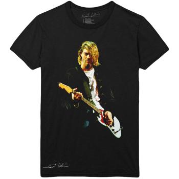 Kurt Cobain tričko Guitar Photo Colour Čierna XL