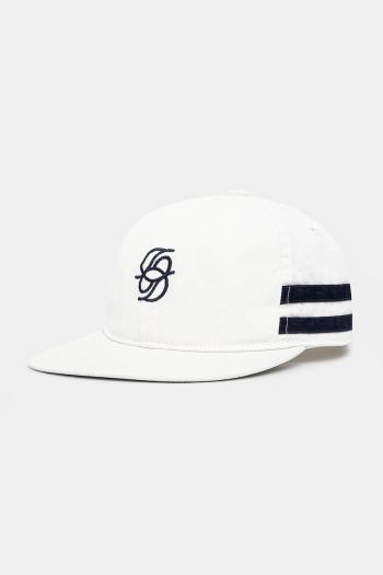 Bavlnená šiltovka Drôle de Monsieur La Casquette D Miroir biela farba, s nášivkou, G-CP169-CO138-WT