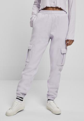 Urban Classics Ladies High Waits Cargo Sweat Pants softlilac - 5XL