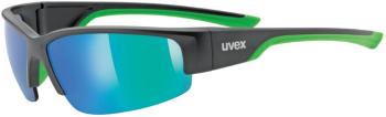UVEX Sportstyle 215 Black Mat/Green/Mirror Green Cyklistické okuliare