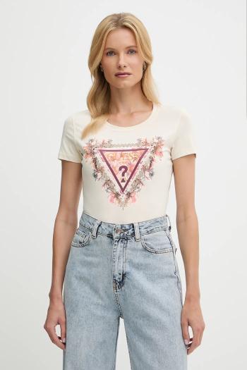 Tričko Guess dámske, béžová farba, W5YI08 J1314