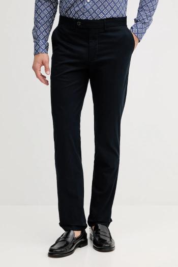 Nohavice Tommy Hilfiger tmavomodrá farba, strih chinos, MW0MW39726