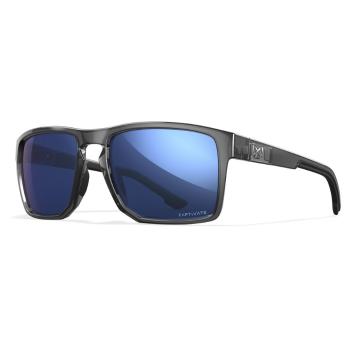 Wiley x okuliare founder captivate polarized blue mirror - gloss crystal grey