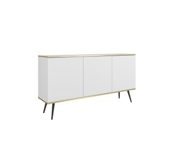ArtPS Komoda BIJOU K-160 | biela / čierne nohy