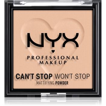 NYX Professional Makeup Can't Stop Won't Stop Mattifying Powder zmatňujúci púder odtieň 03 Light Medium 6 g