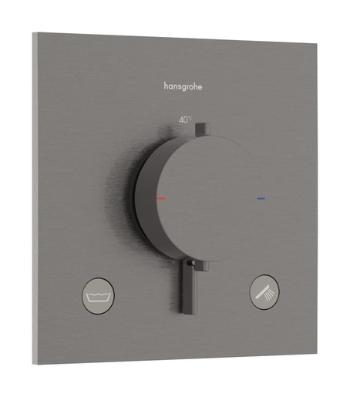 Sprchová a vaňová batéria Hansgrohe Ecostat Comfort E bez podomietkového telesa kartáčovaný čierny chróm 33716340