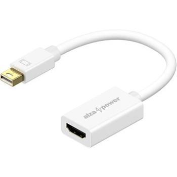 AlzaPower Core Mini DisplayPort (M) na HDMI 4K 30 Hz (F) biela (APW-ADMDPHD1W)