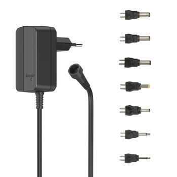 HAMA 223612 UNIVERZALNY SIETOVY NAPAJACI ZDROJ 12 V/600 MA, NASTAVITELNY, 7 KONEKTOROV