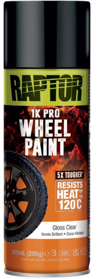 RAPTOR 1K WHEEL PAINT - Sprej na disky gloss clear, 0,295 kg