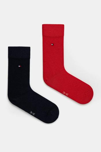 Detské ponožky Tommy Hilfiger (2-pak) červená farba