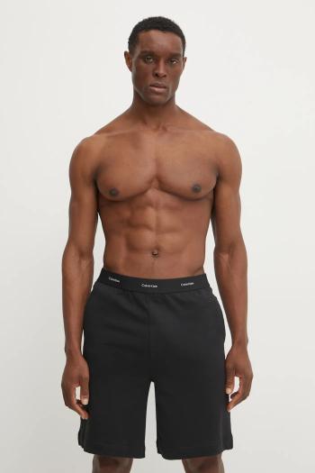 Pyžamové šortky Calvin Klein Underwear pánska, čierna farba, jednofarebná, 000NM2707E