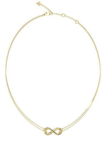 Guess Dvojitý pozlátený náhrdelník so srdiečkami Guess Amore JUBN05049JWYGT/U