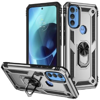 RING Ochranný obal pre Motorola Moto G71 5G strieborný