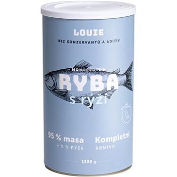 Louie Kompletné krmivo – ryba s kuracím (95 %) s ryžou (5 %) 1200 g (8595174345535)