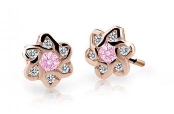 Cutie Jewellery Detské náušnice z ružového zlata C2149-30-X-4 ružová
