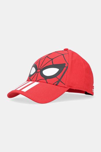 Detská bavlnená šiltovka adidas Performance Marvel červená farba, JM1830