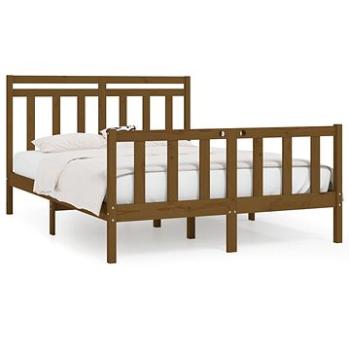Rám postele medovo hnedý masívna borovica 150 × 200 cm King Size, 3107036