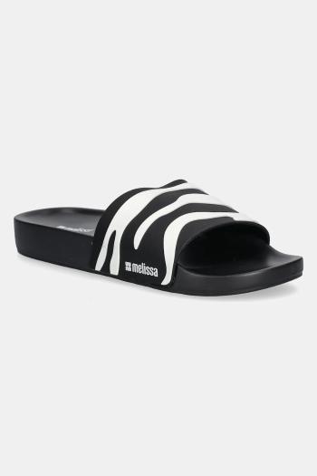Šľapky Melissa MELISSA ANIMAL PRINT SLIDE AD dámske, čierna farba, M 36097.BG889