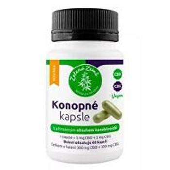 Konopné kapsule s obsahom CBD + CBG 60cps