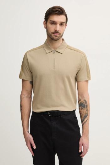Bavlnené polo tričko Calvin Klein Jeans zelená farba, jednofarebné, J30J327240