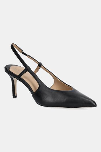 Kožené lodičky Lauren Ralph Lauren Khloe Slgbck čierna farba, 802961789001