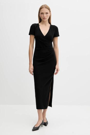 Šaty Armani Exchange čierna farba, maxi, priliehavé, XW000665 AF10872