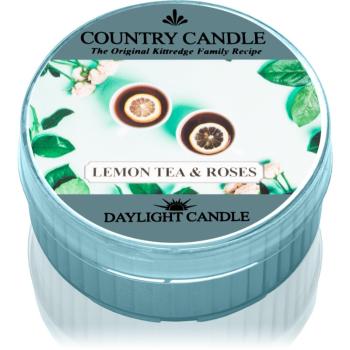 Country Candle Lemon Tea & Roses čajová sviečka 42 g