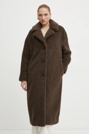 Kabát Guess ALINA dámsky, hnedá farba, prechodný, W3BL86 WF2C2