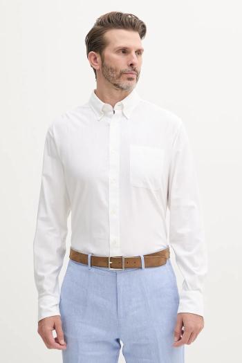 Košeľa United Colors of Benetton biela farba, regular, s golierom button-down, 5KFHUQ05R