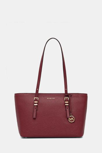 Kožená kabelka MICHAEL Michael Kors QUINN bordová farba, 30T5GQNT2L