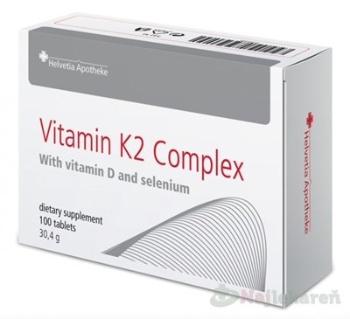 Helvetia Apotheke Vitamín K2 Complex tbl (s vitamínom D3 a selénom) 100 ks