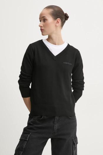 Sveter s prímesou hodvábu Guess Jeans čierna farba, tenký, W4BR84 Z3HO2