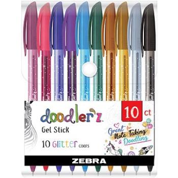 ZEBRA Doodler´z s glitrami – sada 10 ks (02619)