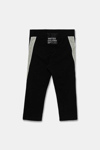 Detské legíny United Colors of Benetton čierna farba, jednofarebné, 3P4ZCF05Z