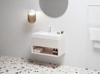 Skrinka pod umývadlo bez umývadla Ravak Lite 80 x43x45 cm alabaster pink X000001866