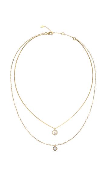 Guess Pozlátený dvojitý náhrdelník 4G Crush JUBN04159JWYGT/U