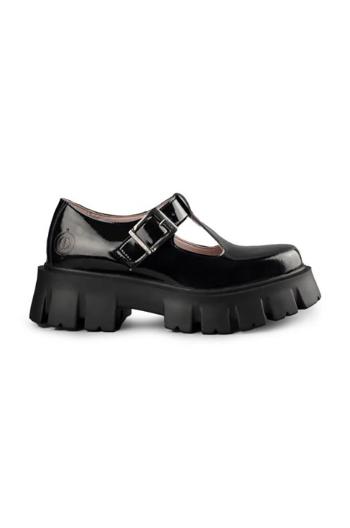 Poltopánky Altercore JANE.BLACK dámske, čierna farba, na platforme