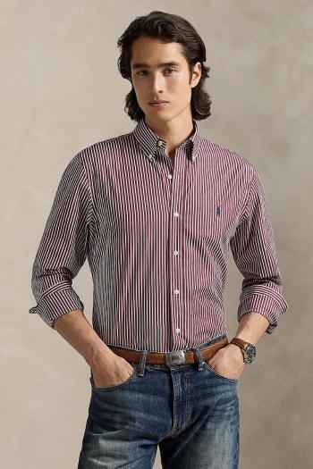 Košeľa Polo Ralph Lauren zelená farba, regular, s golierom button-down, 710929346