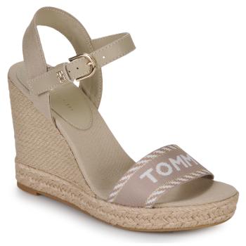 Tommy Hilfiger  SEASONAL WEBBING WEDGE  Sandále Béžová