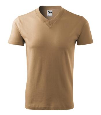 MALFINI Tričko V-neck - Piesková | XXXL