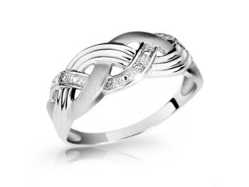 Cutie Diamonds Krásny prsteň z bieleho zlata s diamantmi DZ6745-1848-10-X-2 54 mm