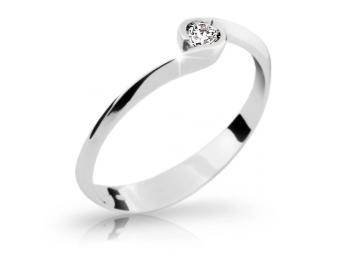 Cutie Diamonds Jemný prsteň z bieleho zlata s diamantom DZ6819-1914-10-X-2 54 mm