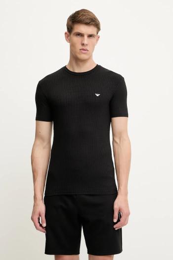 Tričko Emporio Armani Underwear pánske, čierna farba, jednofarebné, EM000379 AF12034