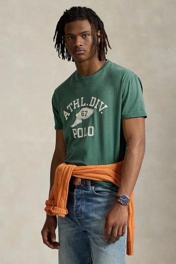 Tričko Polo Ralph Lauren pánske, zelená farba, s potlačou, 710972668