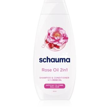 Schwarzkopf Schauma Rose Oil šampón a kondicionér 2 v1 pre jednoduché rozčesávanie vlasov 400 ml