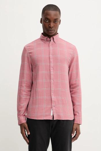Bavlnená košeľa Tommy Jeans oranžová farba, regular, DM0DM21701