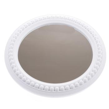 Plastové nástenné zrkadlo Montielo biela, pr. 50 cm